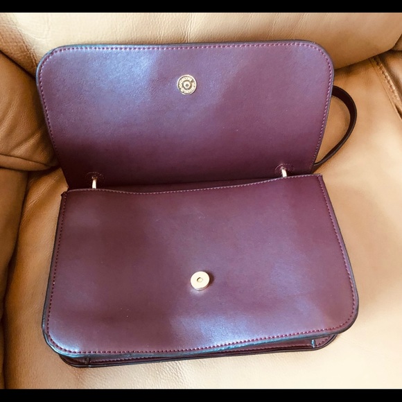 Zara, Deep Grape Crossbody Bag With Gold Accents, EUC - Picture 8 of 16